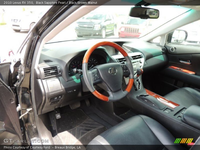 Black Sapphire Pearl / Black/Brown Walnut 2010 Lexus RX 350