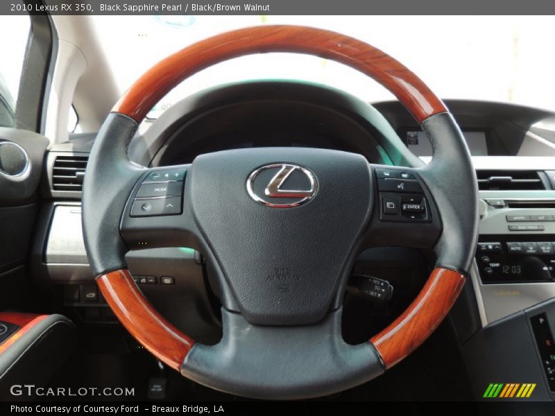 Black Sapphire Pearl / Black/Brown Walnut 2010 Lexus RX 350