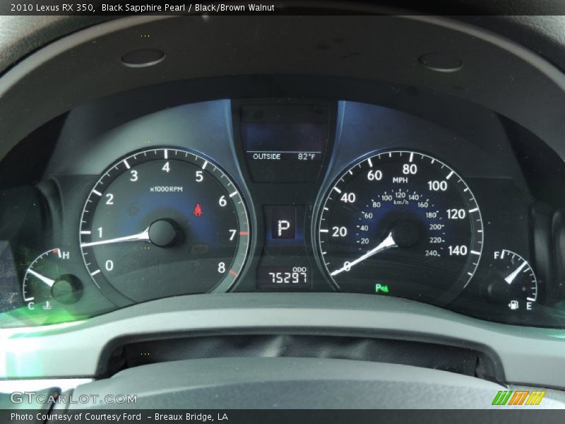 Black Sapphire Pearl / Black/Brown Walnut 2010 Lexus RX 350