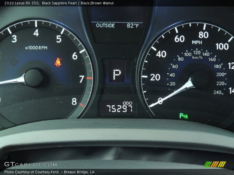 Black Sapphire Pearl / Black/Brown Walnut 2010 Lexus RX 350