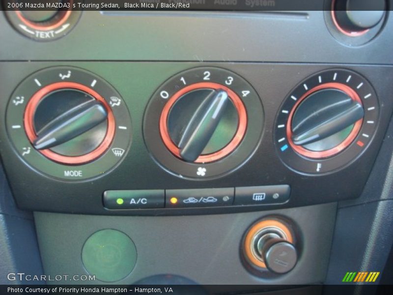 Black Mica / Black/Red 2006 Mazda MAZDA3 s Touring Sedan