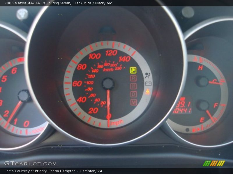 Black Mica / Black/Red 2006 Mazda MAZDA3 s Touring Sedan