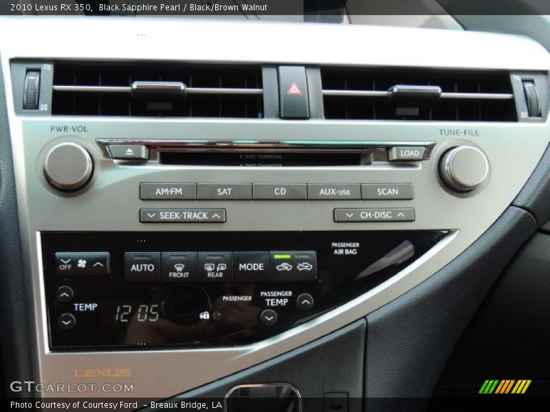 Black Sapphire Pearl / Black/Brown Walnut 2010 Lexus RX 350