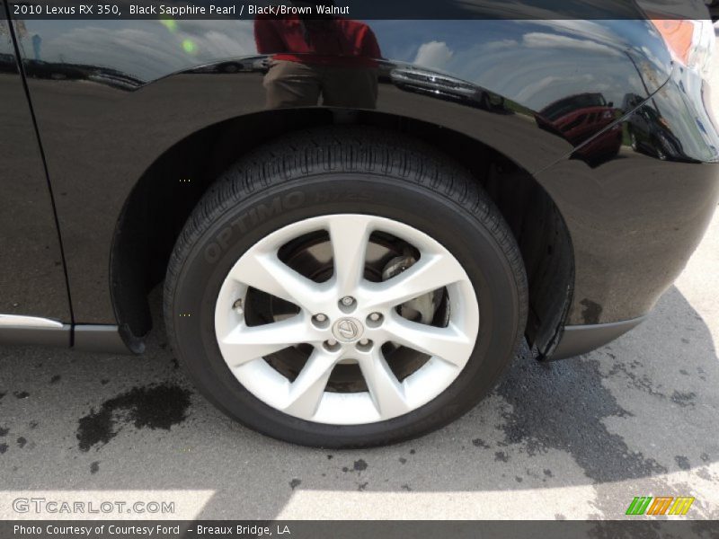Black Sapphire Pearl / Black/Brown Walnut 2010 Lexus RX 350