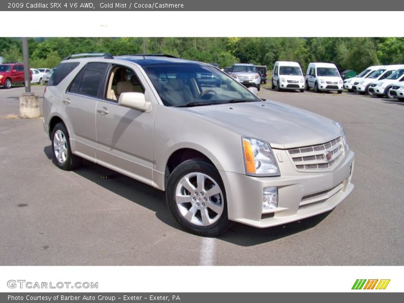 Gold Mist / Cocoa/Cashmere 2009 Cadillac SRX 4 V6 AWD