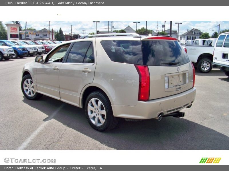 Gold Mist / Cocoa/Cashmere 2009 Cadillac SRX 4 V6 AWD