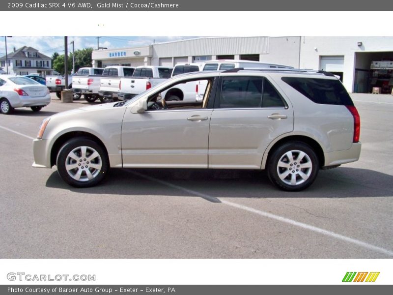 Gold Mist / Cocoa/Cashmere 2009 Cadillac SRX 4 V6 AWD