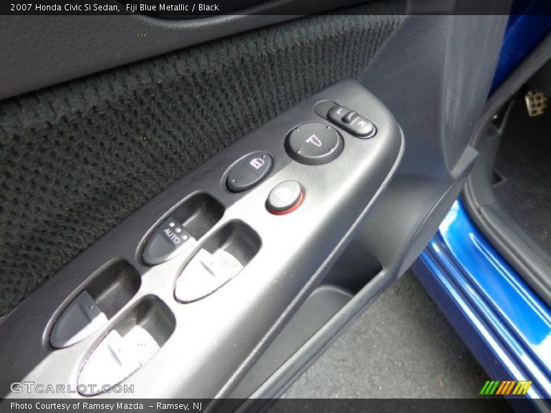 Fiji Blue Metallic / Black 2007 Honda Civic Si Sedan