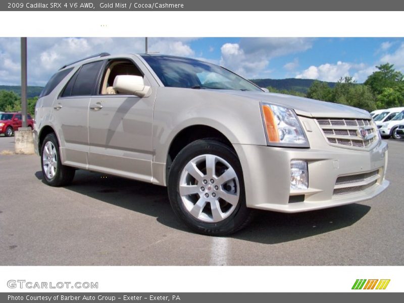 Gold Mist / Cocoa/Cashmere 2009 Cadillac SRX 4 V6 AWD