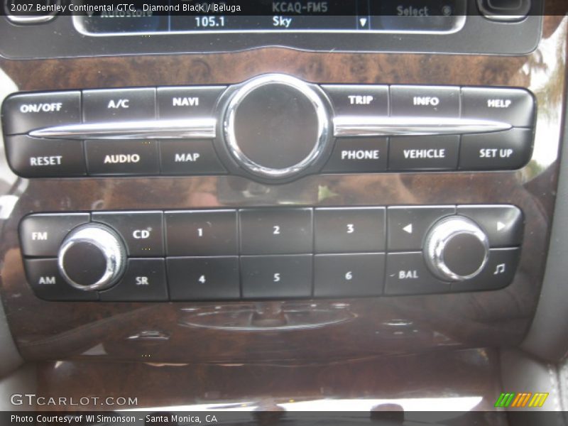 Controls of 2007 Continental GTC 