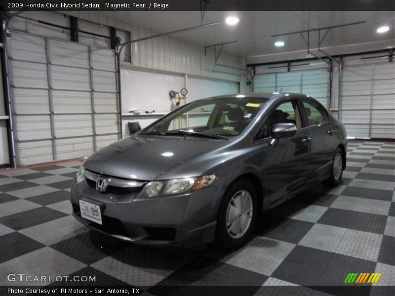 Magnetic Pearl / Beige 2009 Honda Civic Hybrid Sedan