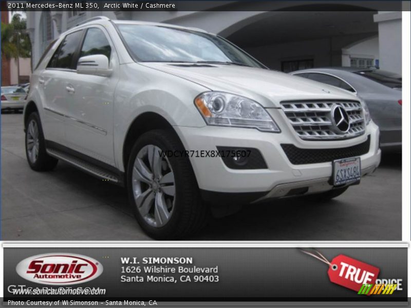 Arctic White / Cashmere 2011 Mercedes-Benz ML 350