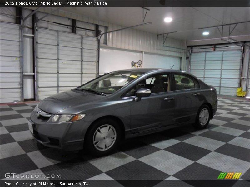 Magnetic Pearl / Beige 2009 Honda Civic Hybrid Sedan