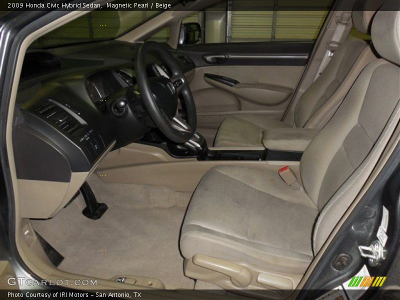 Magnetic Pearl / Beige 2009 Honda Civic Hybrid Sedan