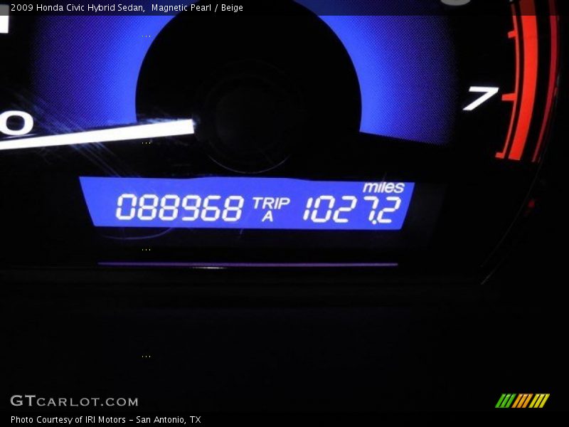 Magnetic Pearl / Beige 2009 Honda Civic Hybrid Sedan