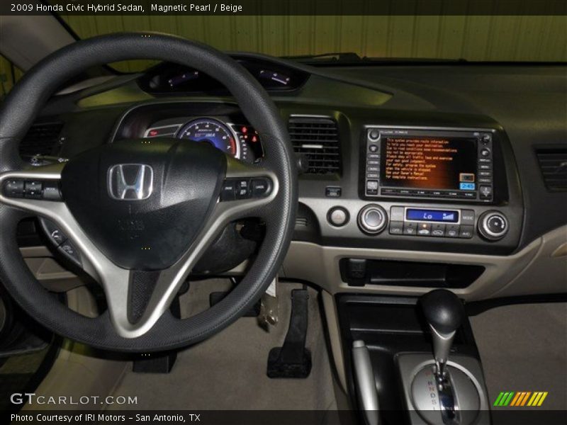Magnetic Pearl / Beige 2009 Honda Civic Hybrid Sedan