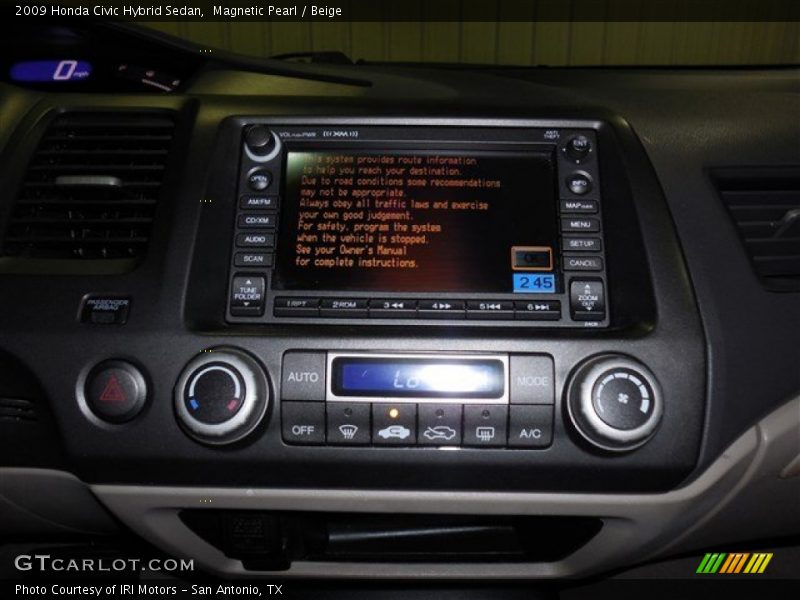 Magnetic Pearl / Beige 2009 Honda Civic Hybrid Sedan
