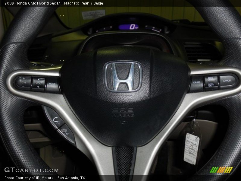 Magnetic Pearl / Beige 2009 Honda Civic Hybrid Sedan