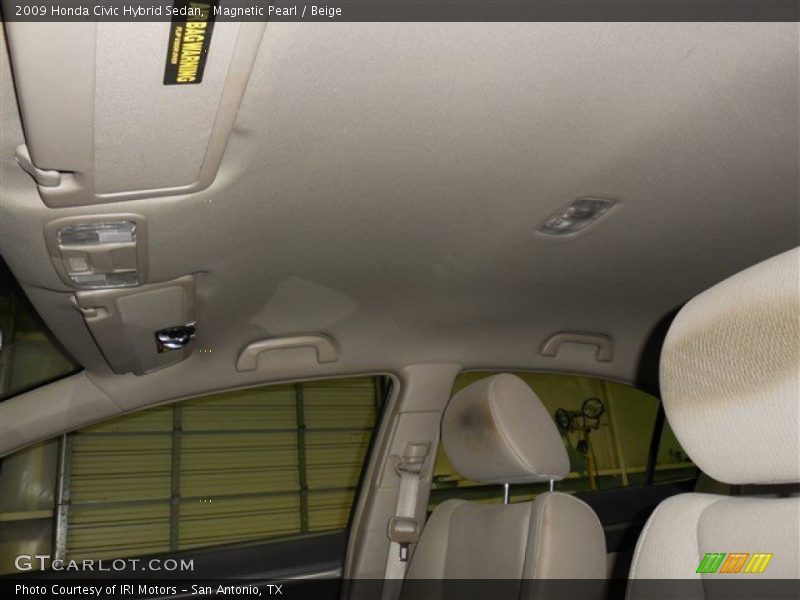 Magnetic Pearl / Beige 2009 Honda Civic Hybrid Sedan
