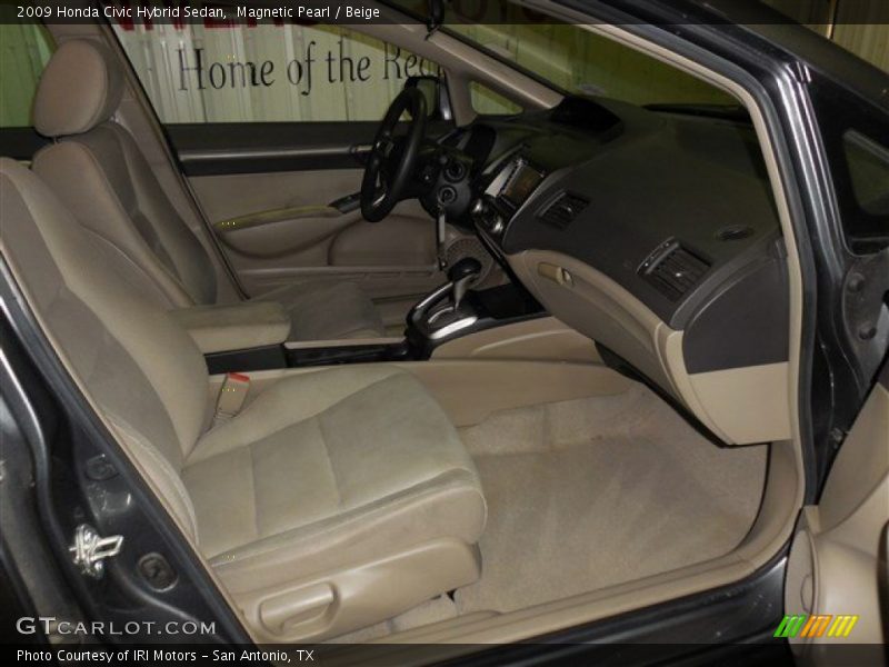 Magnetic Pearl / Beige 2009 Honda Civic Hybrid Sedan