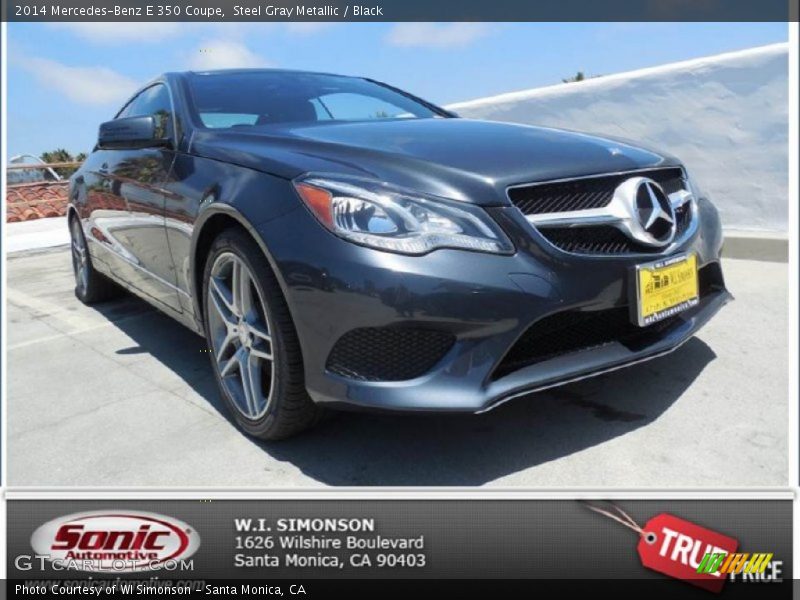 Steel Gray Metallic / Black 2014 Mercedes-Benz E 350 Coupe