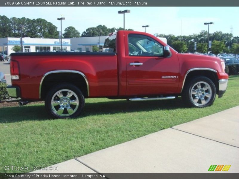 Fire Red / Dark Titanium/Light Titanium 2009 GMC Sierra 1500 SLE Regular Cab