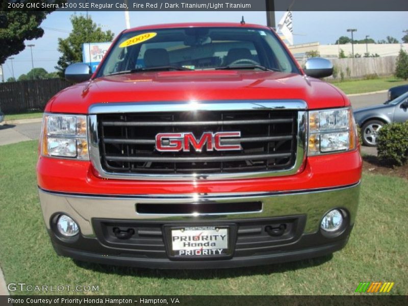 Fire Red / Dark Titanium/Light Titanium 2009 GMC Sierra 1500 SLE Regular Cab