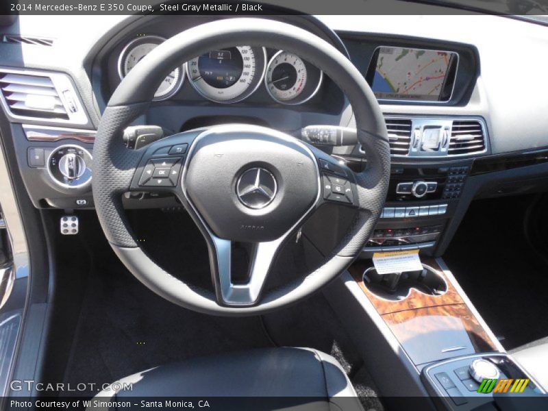 Steel Gray Metallic / Black 2014 Mercedes-Benz E 350 Coupe