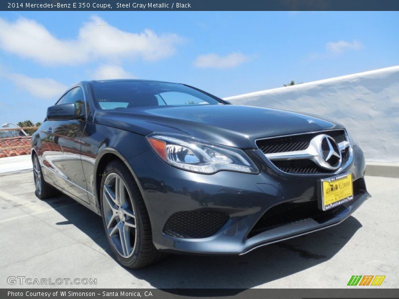 Steel Gray Metallic / Black 2014 Mercedes-Benz E 350 Coupe