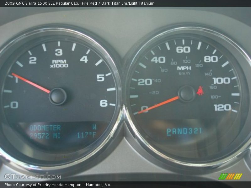 Fire Red / Dark Titanium/Light Titanium 2009 GMC Sierra 1500 SLE Regular Cab