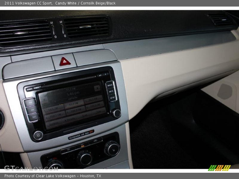 Candy White / Cornsilk Beige/Black 2011 Volkswagen CC Sport