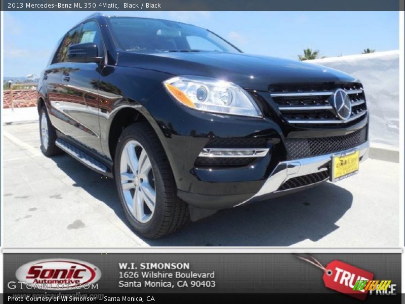 Black / Black 2013 Mercedes-Benz ML 350 4Matic
