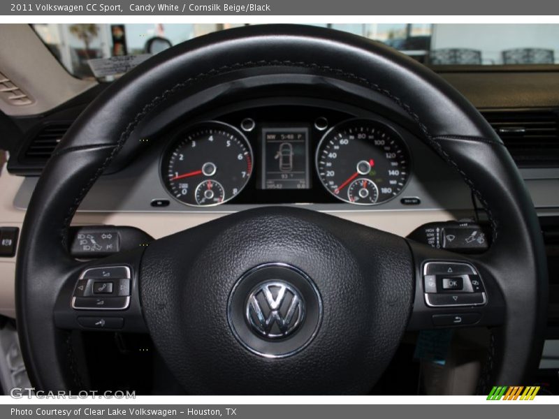 Candy White / Cornsilk Beige/Black 2011 Volkswagen CC Sport