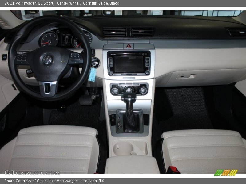 Candy White / Cornsilk Beige/Black 2011 Volkswagen CC Sport