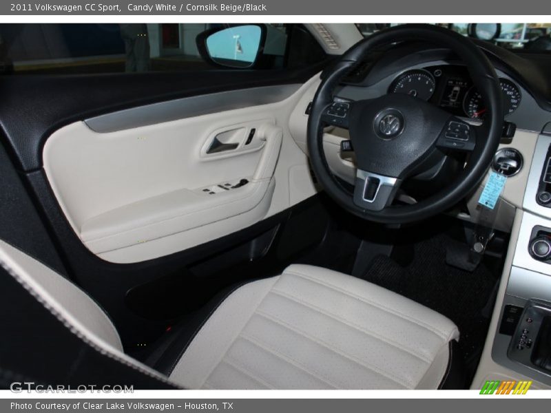 Candy White / Cornsilk Beige/Black 2011 Volkswagen CC Sport