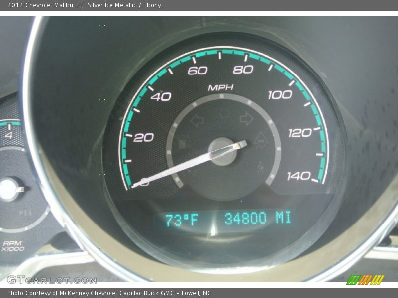 Silver Ice Metallic / Ebony 2012 Chevrolet Malibu LT