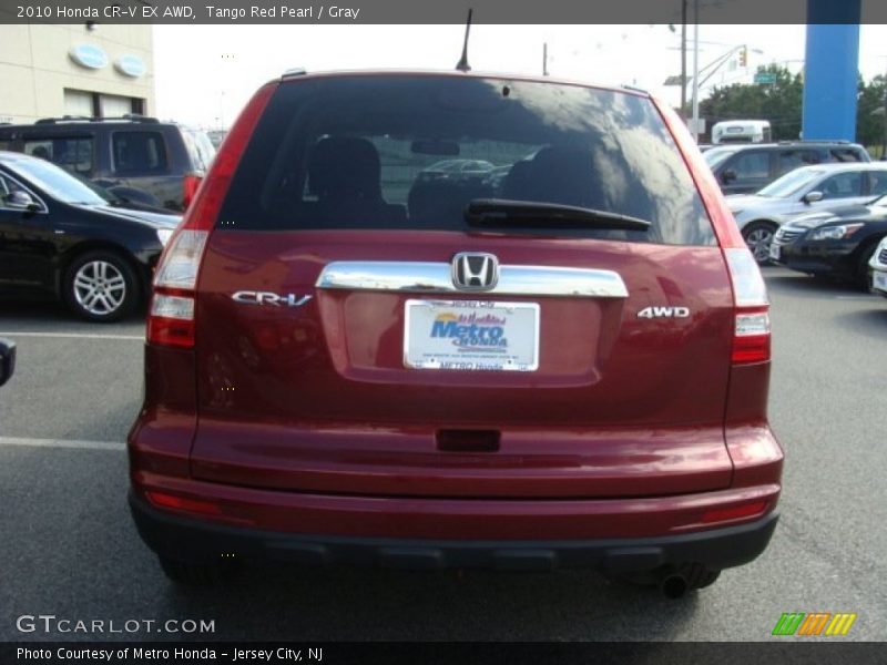 Tango Red Pearl / Gray 2010 Honda CR-V EX AWD