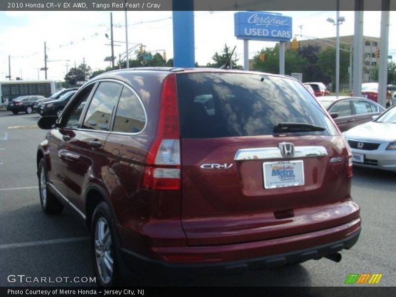 Tango Red Pearl / Gray 2010 Honda CR-V EX AWD
