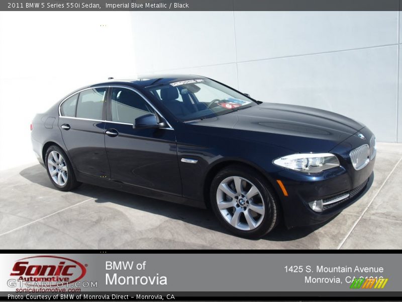 Imperial Blue Metallic / Black 2011 BMW 5 Series 550i Sedan