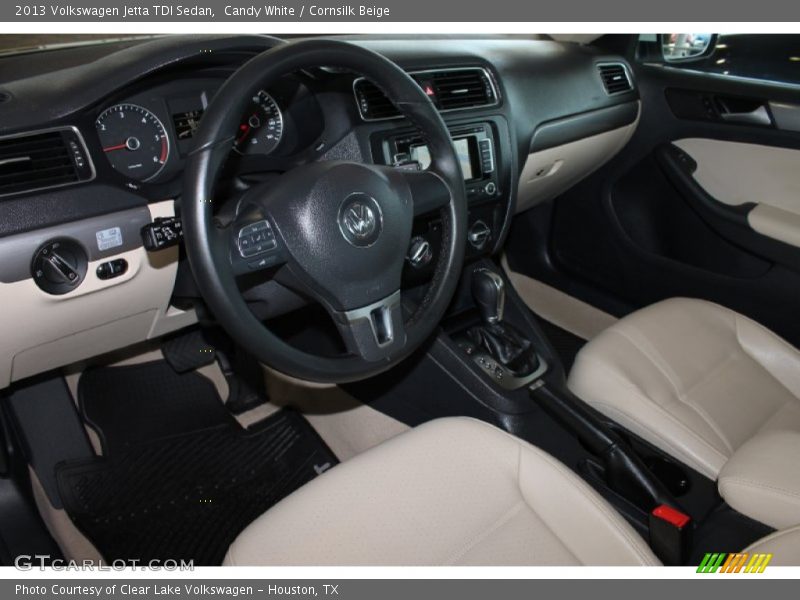 Candy White / Cornsilk Beige 2013 Volkswagen Jetta TDI Sedan