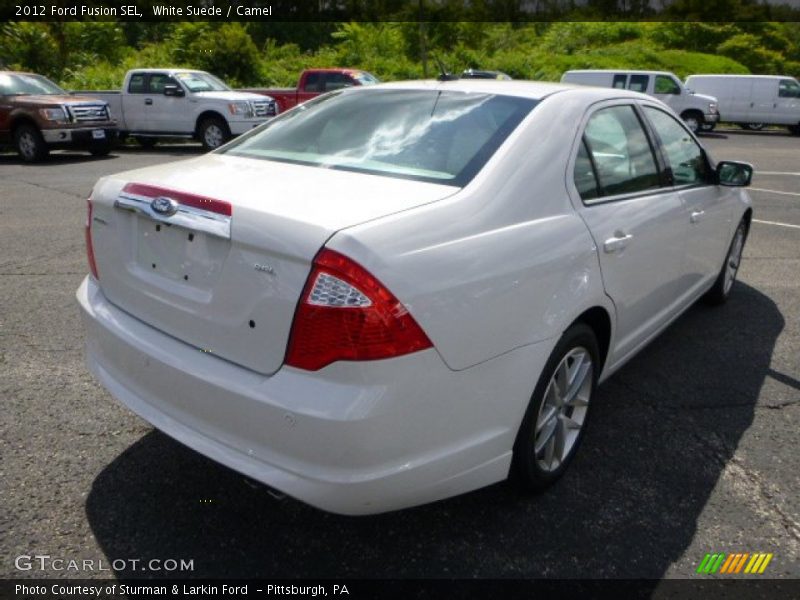 White Suede / Camel 2012 Ford Fusion SEL