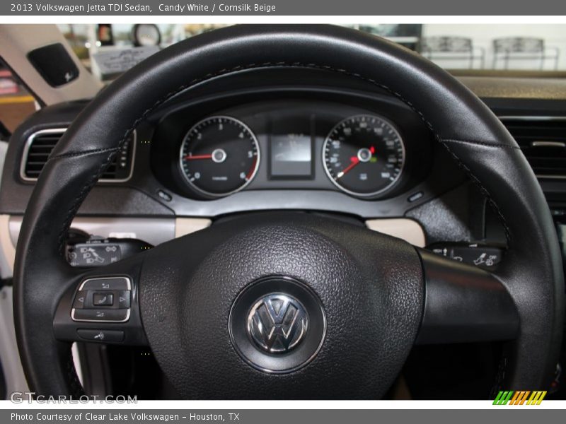 Candy White / Cornsilk Beige 2013 Volkswagen Jetta TDI Sedan