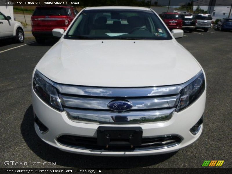 White Suede / Camel 2012 Ford Fusion SEL