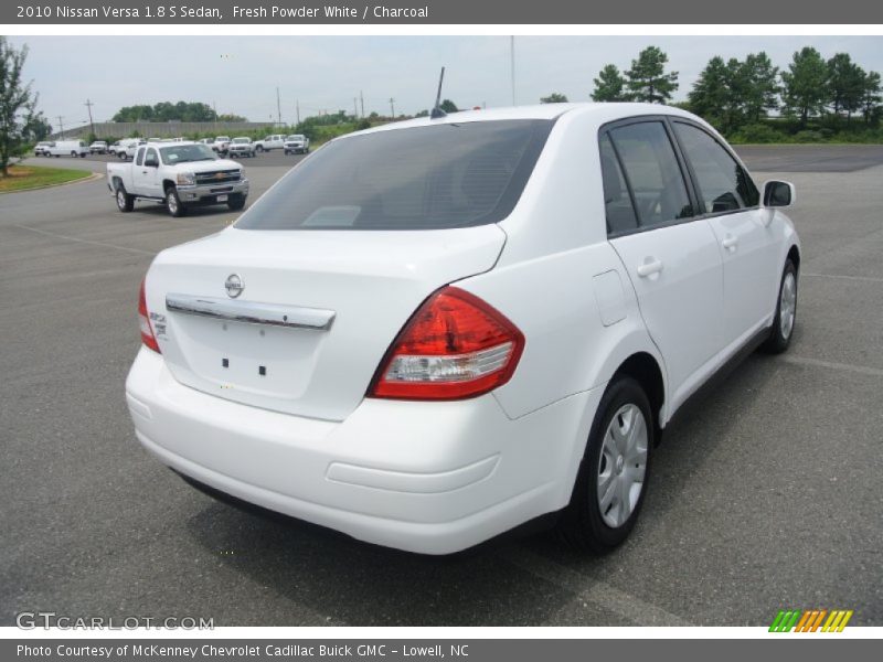 Fresh Powder White / Charcoal 2010 Nissan Versa 1.8 S Sedan