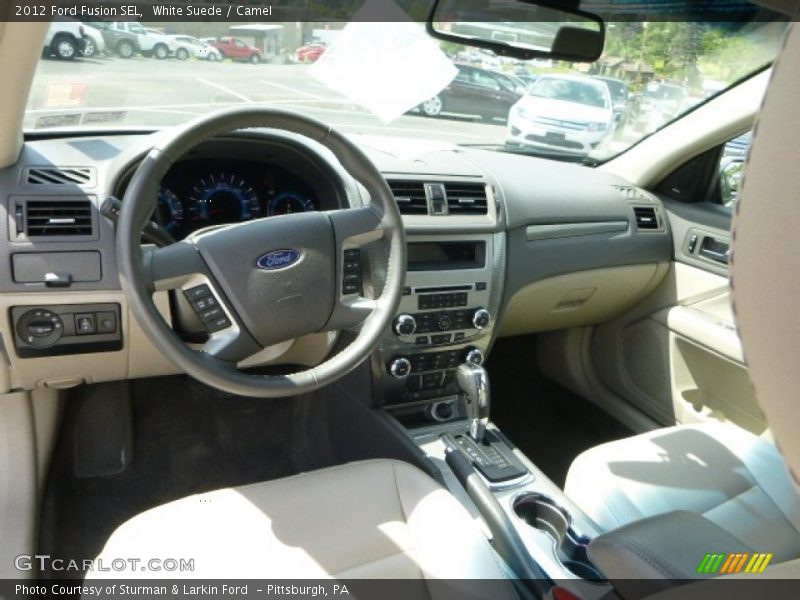 White Suede / Camel 2012 Ford Fusion SEL
