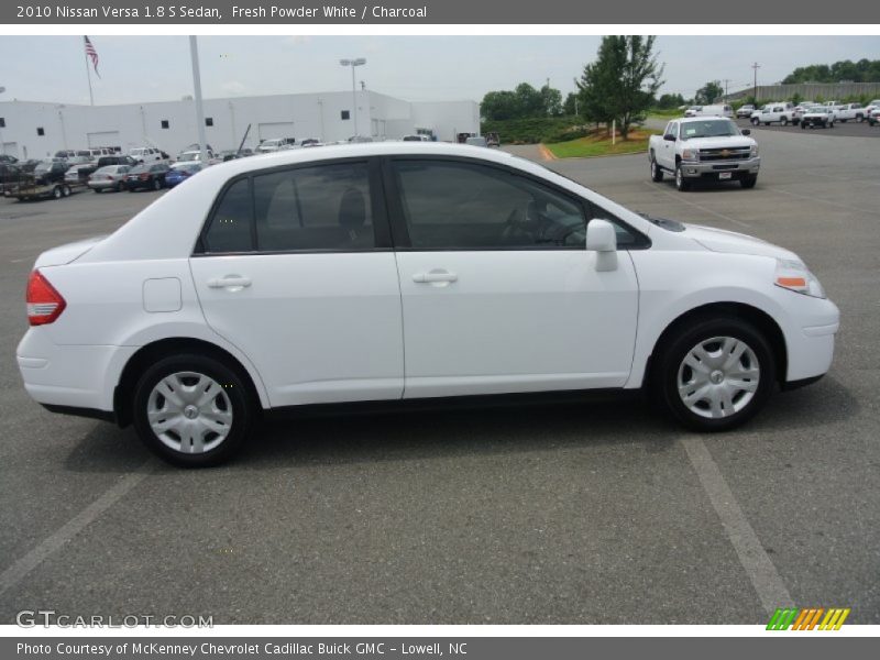Fresh Powder White / Charcoal 2010 Nissan Versa 1.8 S Sedan
