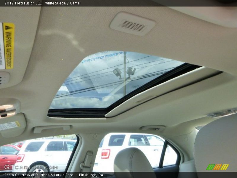 White Suede / Camel 2012 Ford Fusion SEL