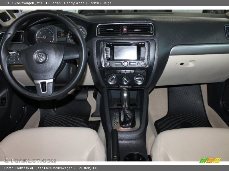 Candy White / Cornsilk Beige 2013 Volkswagen Jetta TDI Sedan