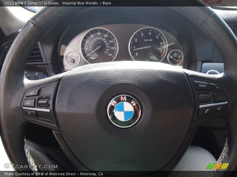 Imperial Blue Metallic / Black 2011 BMW 5 Series 550i Sedan