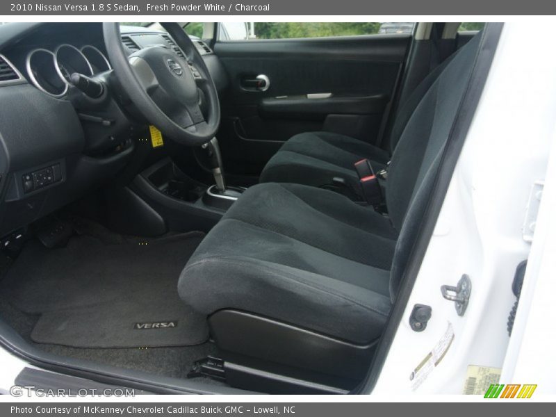 Fresh Powder White / Charcoal 2010 Nissan Versa 1.8 S Sedan